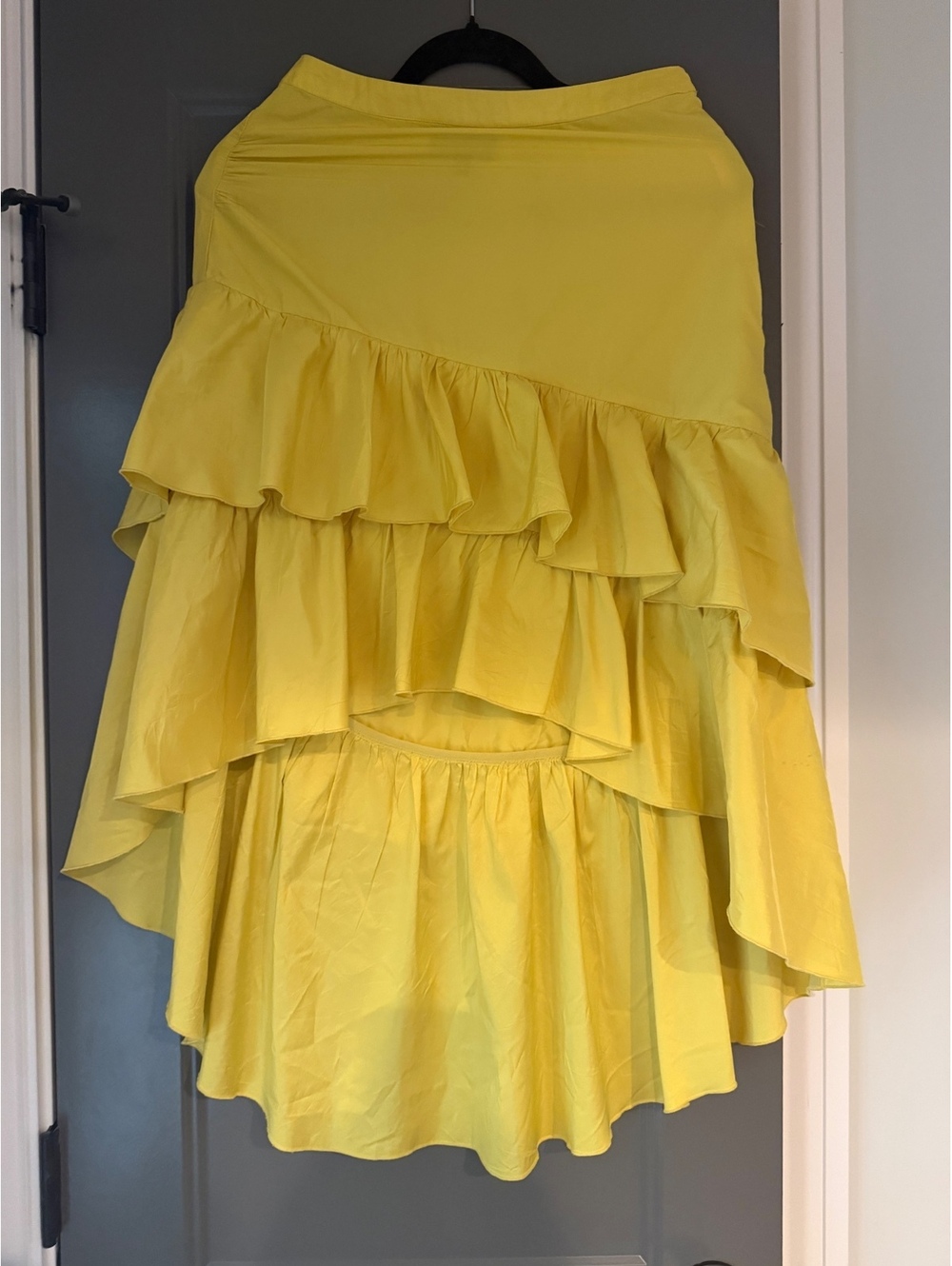 Cynthia Rowley sz 2 Yellow Women's Asymmetrical Ruffle Skirt